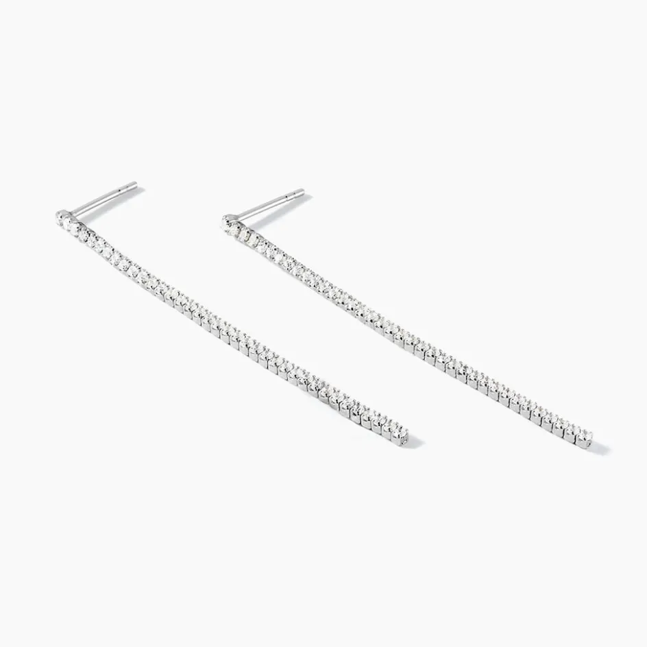 Best Histoire d'Or Boucles D'oreilles Pendantes Lou-anne De Zirconium argent blanc oxyde