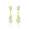 Clearance Histoire d'Or Boucles D'oreilles Pendantes Reiko Or Jaune Oxyde De Zirconium