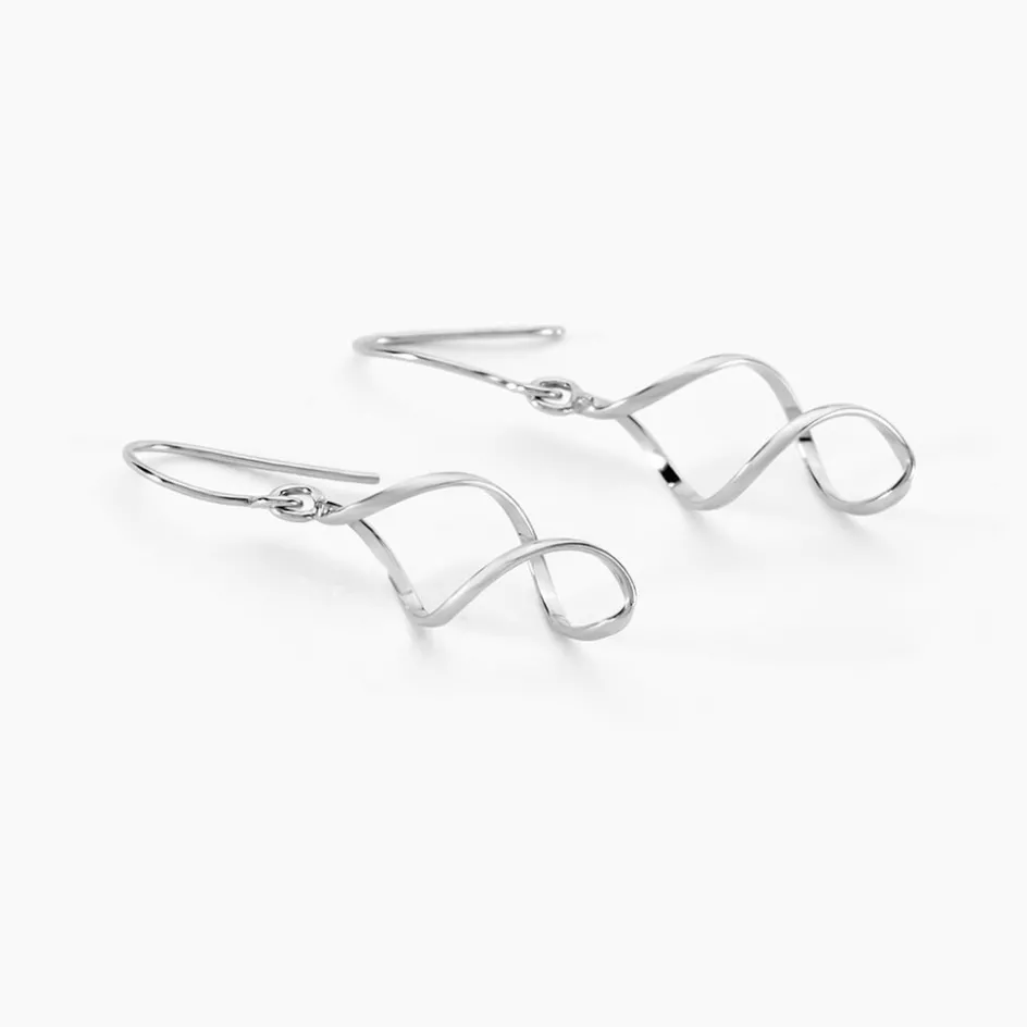 Sale Histoire d'Or Boucles D'oreilles Pendantes Louison Argent Blanc