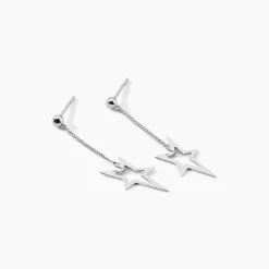 Clearance Histoire d'Or Boucles D'oreilles Pendantes Eloisa Argent Blanc