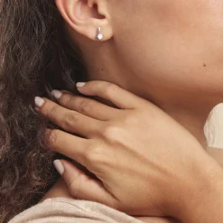 Clearance Histoire d'Or Boucles D'oreilles Pendantes April Argent Blanc Oxyde De Zirconium