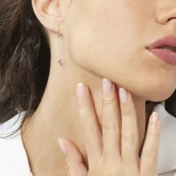 Clearance Histoire d'Or Boucles D'oreilles Pendantes Arenale Or Jaune Amethyste or jaune amethyste violette