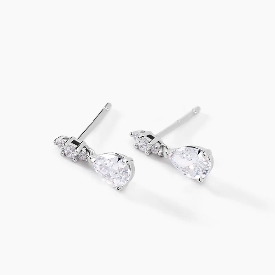 Clearance Histoire d'Or Boucles D'oreilles Pendantes Marie-helena Argent Oxyde De Zirconium