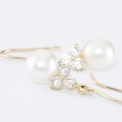 Histoire d'Or Boucles D'oreilles Pendantes Taissia Or Jaune Perle De Culture* Boucles D'Oreilles|Boucles D'Oreilles Pendantes