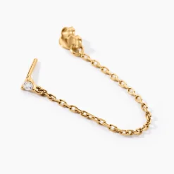 Sale Histoire d'Or Boucles D'oreilles Pendantes Plaqué Or Lienard Oxydes De Zirconium