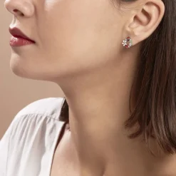 Outlet Histoire d'Or Boucles D'oreilles Pendantes Eliniane Argent Blanc Oxyde De Zirconium