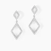 Outlet Histoire d'Or Boucles D'oreilles Pendantes Sounia Argent Blanc Oxyde De Zirconium