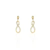 Clearance Histoire d'Or Boucles D'oreilles Pendantes Dunya Plaqué Or Jaune Oxyde De Zirconium