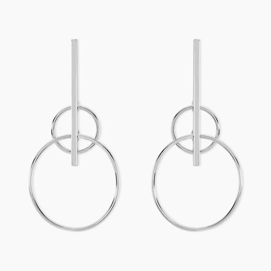 Outlet Histoire d'Or Boucles D'oreilles Pendantes Enissa Argent Blanc