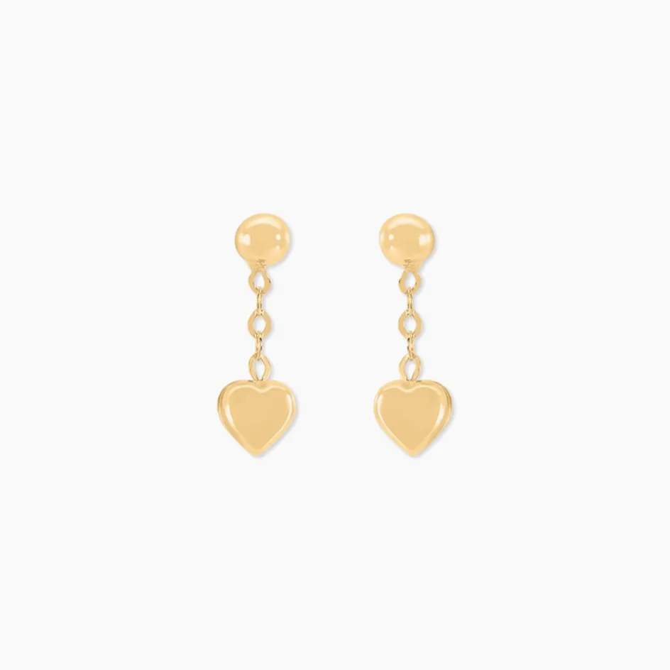 Outlet Histoire d'Or Boucles D'oreilles Pendantes Anne-maudae Pendantes Coeurs Or Jaune