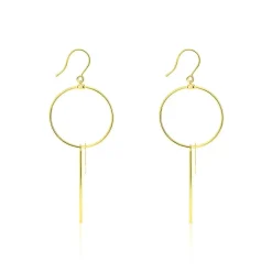 Outlet Histoire d'Or Boucles D'oreilles Pendantes Solaire Or Jaune