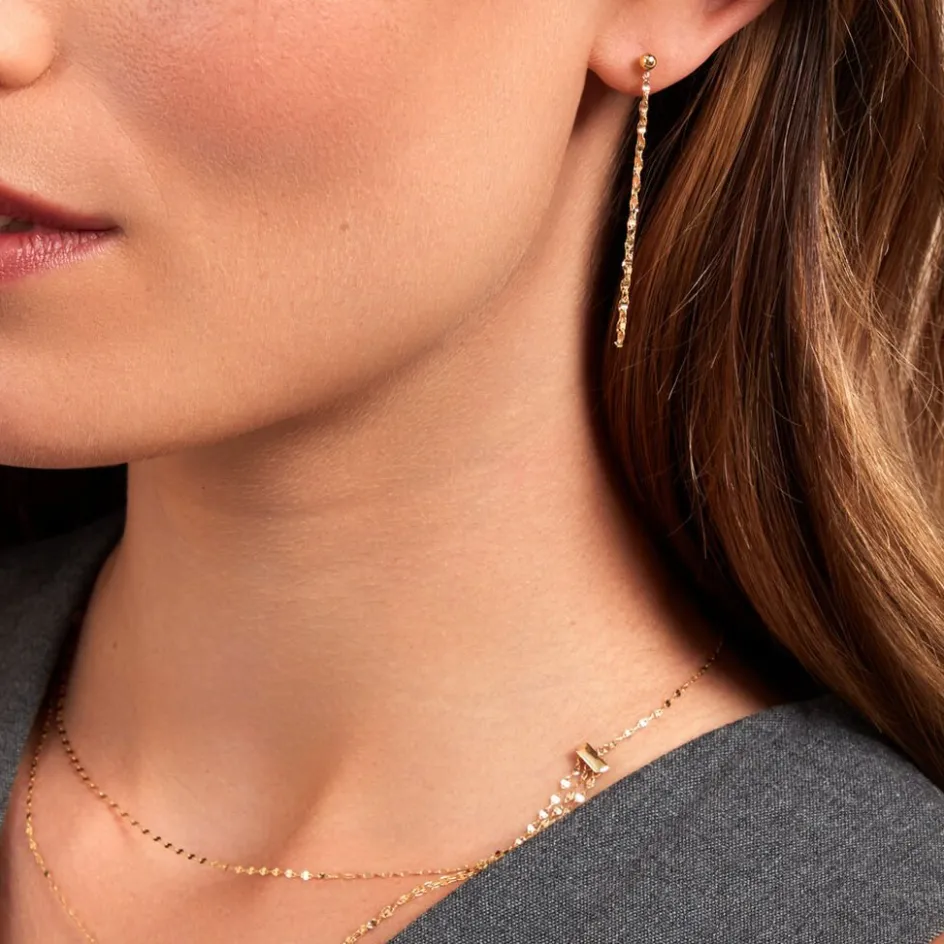 Clearance Histoire d'Or Boucles D'oreilles Pendantes Luminara Or Jaune