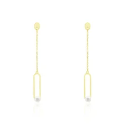 Best Histoire d'Or Boucles D'oreilles Pendantes Or Jaune Lucasta Perle De Culture