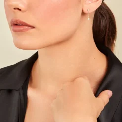 Clearance Histoire d'Or Boucles D'oreilles Pendantes Stellar Or Jaune Oxyde De Zirconium