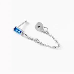 Clearance Histoire d'Or Boucles D'oreilles Pendantes Elorine Argent Blanc Oxyde De Zirconium argent blanc oxyde bleu sky