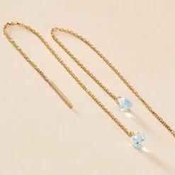 Best Histoire d'Or Boucles D'oreilles Pendantes Les Audacieuses Or Jaune Topaze or jaune topaze azur