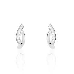 Outlet Histoire d'Or Boucles D'oreilles Pendantes Ange-line Argent Blanc Oxyde De Zirconium