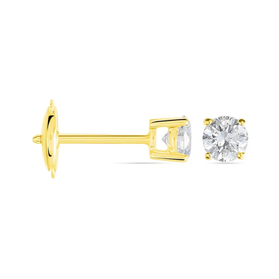 Histoire d'Or Boucles D'oreilles Puces 4 Griffes Or Jaune Diamant Synthetique* Boucles D'Oreilles|Clous D'Oreilles