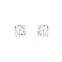 Histoire d'Or Boucles D'oreilles Puces 4 Griffes Or Jaune Diamant Synthetique* Boucles D'Oreilles|Clous D'Oreilles