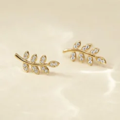 Sale Histoire d'Or Boucles D'oreilles Puces Ael Or Jaune Oxyde De Zirconium