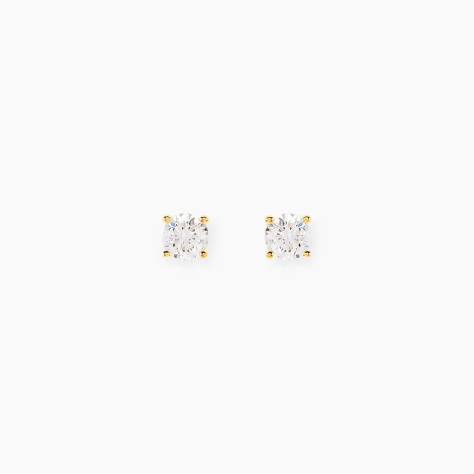 Outlet Histoire d'Or Boucles D'oreilles Puces Aphrodite or jaune diamant