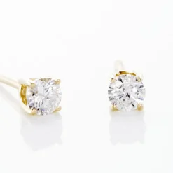 Outlet Histoire d'Or Boucles D'oreilles Puces Aphrodite or jaune diamant