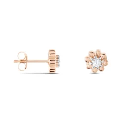 Outlet Histoire d'Or Boucles D'oreilles Puces Argent Rose Donella Oxyde De Zirconium