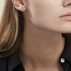 Outlet Histoire d'Or Boucles D'oreilles Puces Argent Rose Donella Oxyde De Zirconium