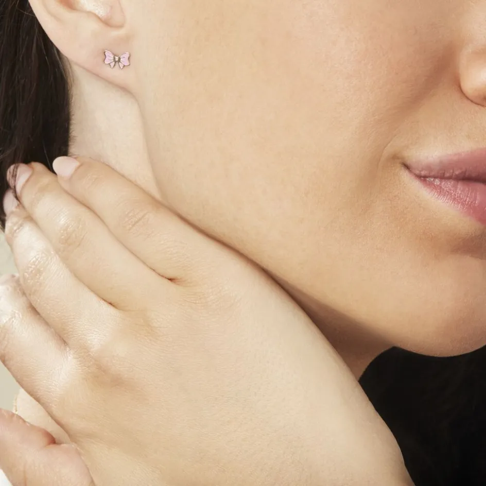 Outlet Histoire d'Or Boucles D'oreilles Puces Amelie Noeud Or Jaune