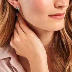 Histoire d'Or Boucles D'oreilles Puces Angie Or Jaune Emeraude Diamant* Boucles D'Oreilles|Clous D'Oreilles