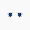Best Histoire d'Or Boucles D'oreilles Puces Argent Blanc Sphinx Pierres