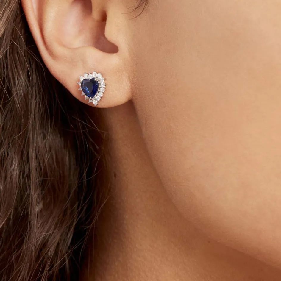 Best Histoire d'Or Boucles D'oreilles Puces Argent Blanc Sphinx Pierres