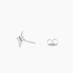Sale Histoire d'Or Boucles D'oreilles Puces Astre Precieux Argent Blanc Oxyde