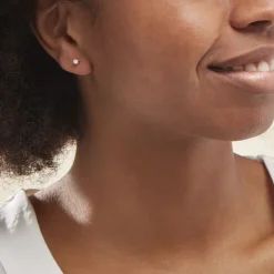 Outlet Histoire d'Or Boucles D'oreilles Puces Aphrodite or blanc diamant