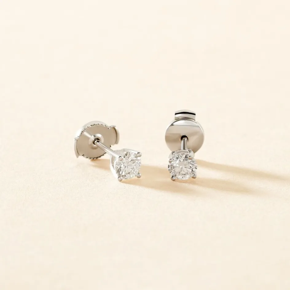 Sale Histoire d'Or Boucles D'oreilles Puces Aphrodite or blanc diamant