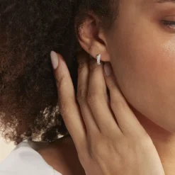 Sale Histoire d'Or Boucles D'oreilles Puces Aglae Or Blanc Oxyde De Zirconium