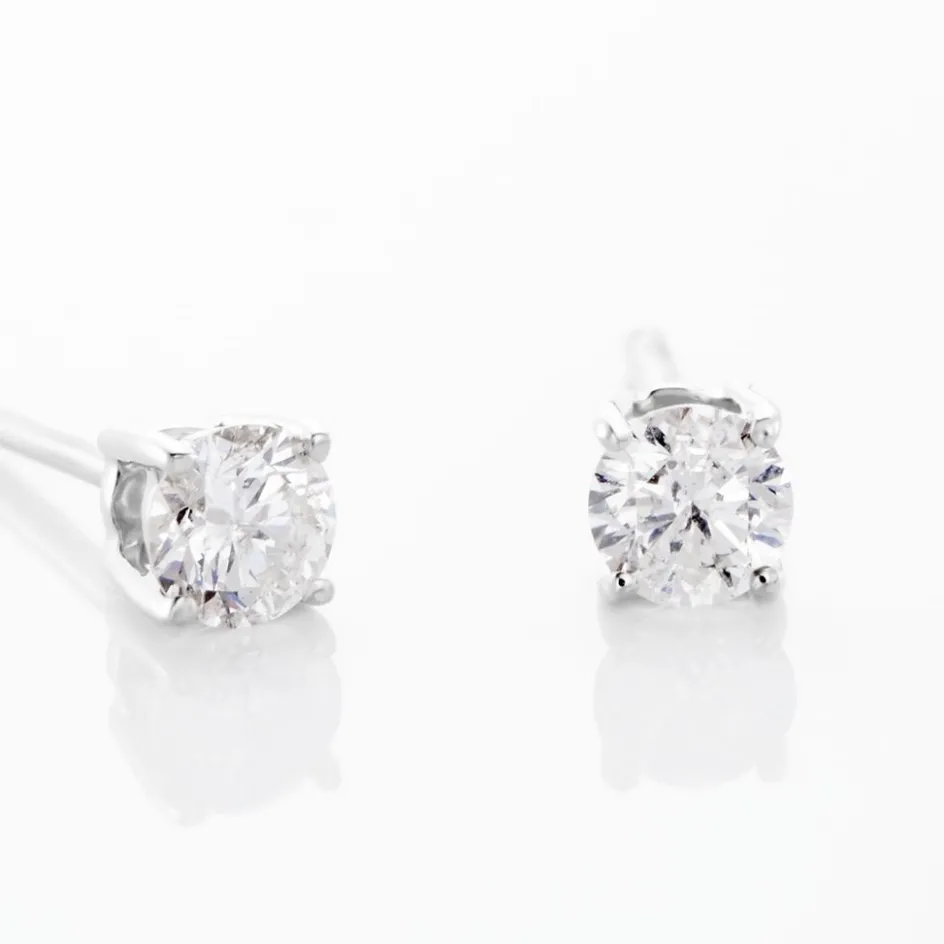 Best Histoire d'Or Boucles D'oreilles Puces Aphrodite or blanc diamant