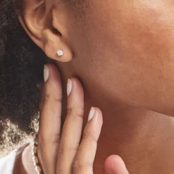 Best Histoire d'Or Boucles D'oreilles Puces Aphrodite or blanc diamant