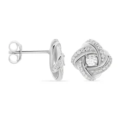 Outlet Histoire d'Or Boucles D'oreilles Puces Anasthase Argent Blanc Oxyde De Zirconium