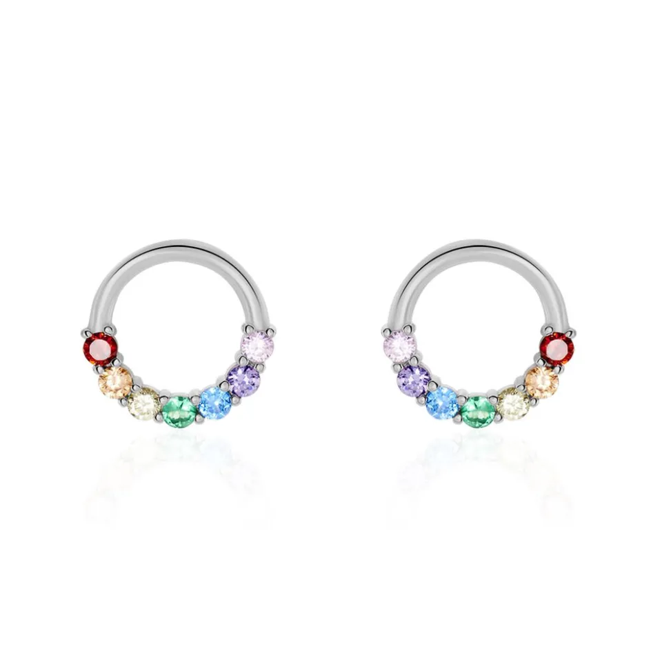 Clearance Histoire d'Or Boucles D'oreilles Puces Argent Blanc Giustino Oxydes De Zirconium