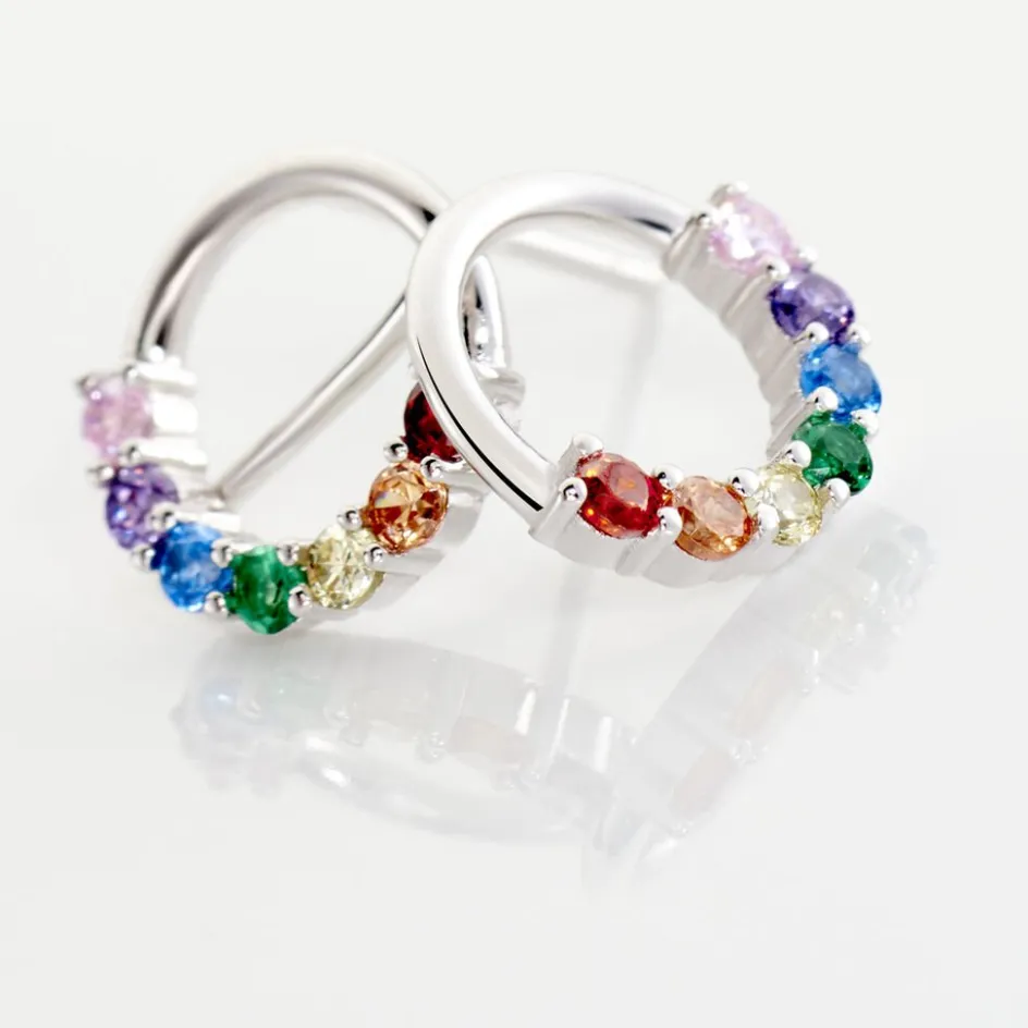 Clearance Histoire d'Or Boucles D'oreilles Puces Argent Blanc Giustino Oxydes De Zirconium