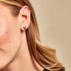 Sale Histoire d'Or Boucles D'oreilles Puces Anabele Or Rose Topaze Oxyde or rose topaze bleu london