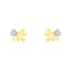 Sale Histoire d'Or Boucles D'oreilles Puces Bartholomee Papillon Or Jaune