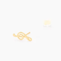Outlet Histoire d'Or Boucles D'oreilles Puces Bayram Musique Or Jaune