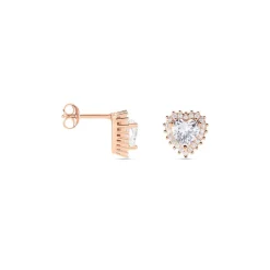 Best Histoire d'Or Boucles D'oreilles Puces Calvi De Zirconium argent rose oxyde