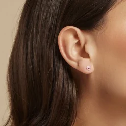 Best Histoire d'Or Boucles D'oreilles Puces Cintae Or Jaune