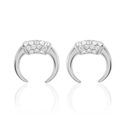 Best Histoire d'Or Boucles D'oreilles Puces Corneliana Argent Blanc Oxyde De Zirconium