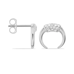 Best Histoire d'Or Boucles D'oreilles Puces Corneliana Argent Blanc Oxyde De Zirconium