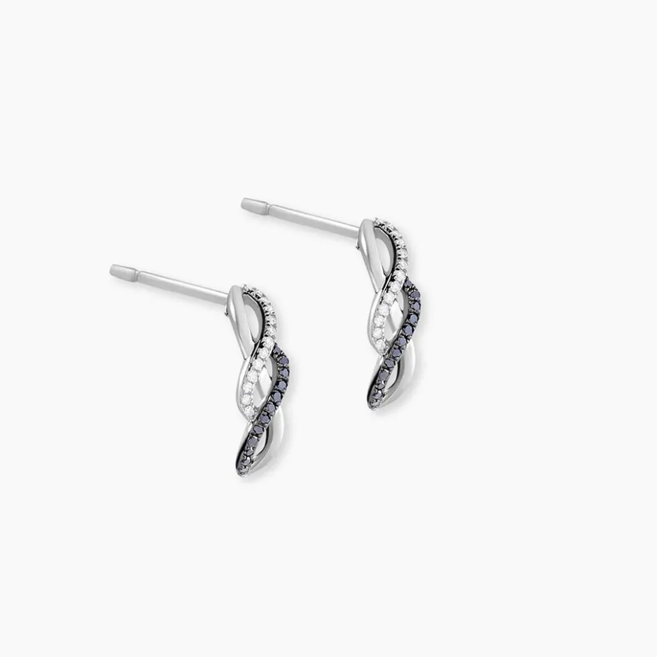 Best Histoire d'Or Boucles D'oreilles Puces Callune Or Blanc Diamant