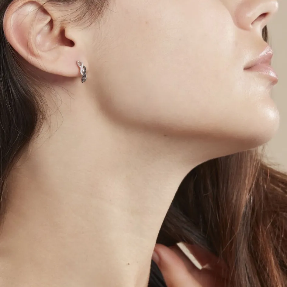 Best Histoire d'Or Boucles D'oreilles Puces Callune Or Blanc Diamant